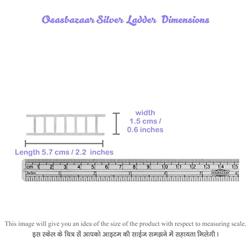 Osasbazaar Pure Silver Ladder, Steps, Chaandi Ki Seedhi for Good Luck, Success, Pooja, Temple Decoration and Puja offerings - 97%-99% Pure BIS Hallmarked - Image 5
