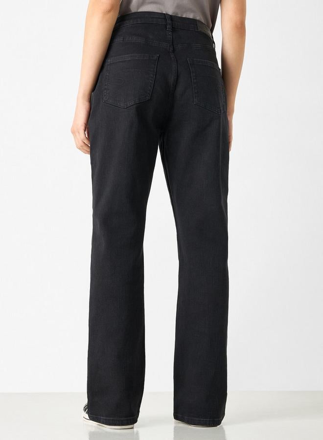 لي كوبر بنطلون جينز سادة واسع الساقين بجيوب من لي كوبر - Image 3