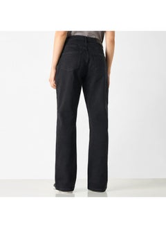 Lee Cooper Lee Cooper Solid Flared Leg Jeans with Pockets  - Image 3