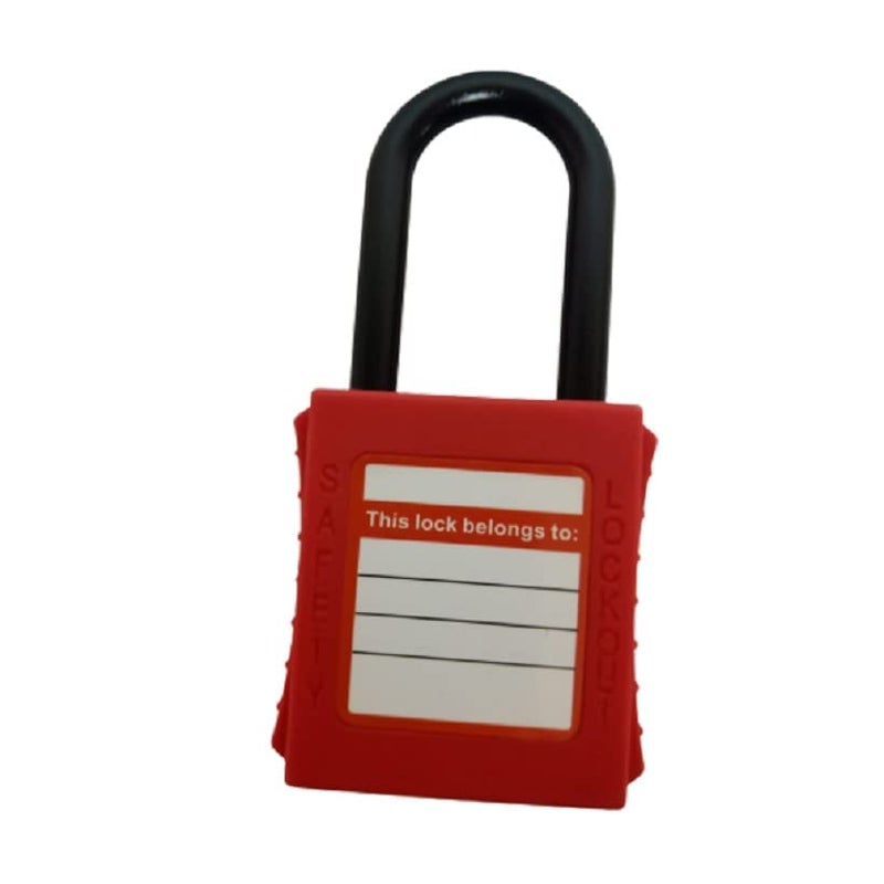 Paprsky Dielectric Padlock Red Locks PSLOTOPPNR38 Regular Plastic Short Shackle Pack of 10  - Image 2