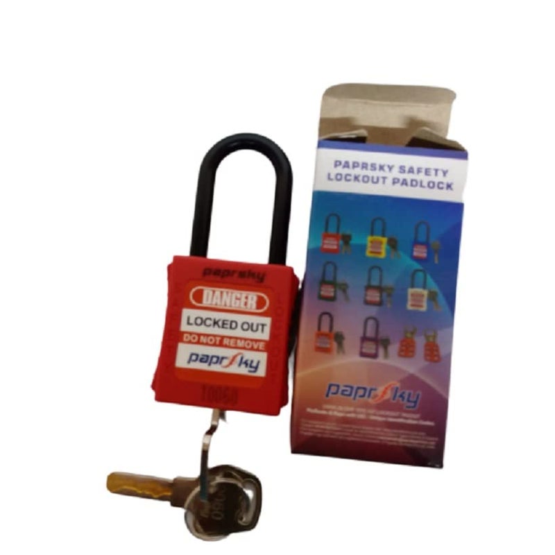 Paprsky Dielectric Padlock Red Locks PSLOTOPPNR38 Regular Plastic Short Shackle Pack of 10  - Image 3