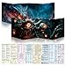 Byhoo 2 PCS DM Screen for DD 5E with 2 Immersive ThemesWaterproof Reusable Surface TriFold Portable Design Folds to A4 Size DND Accessories Compatible with Players Handbook - Image 2