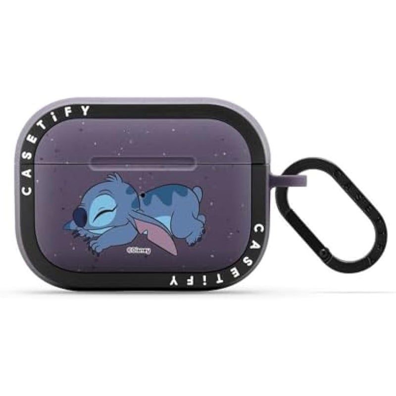 Casetify Bounce AirPods Pro 1/2 Case with Ring 【Lilo & Stitch Colab】 - Stitch - Matte Deep Purple - Image 1