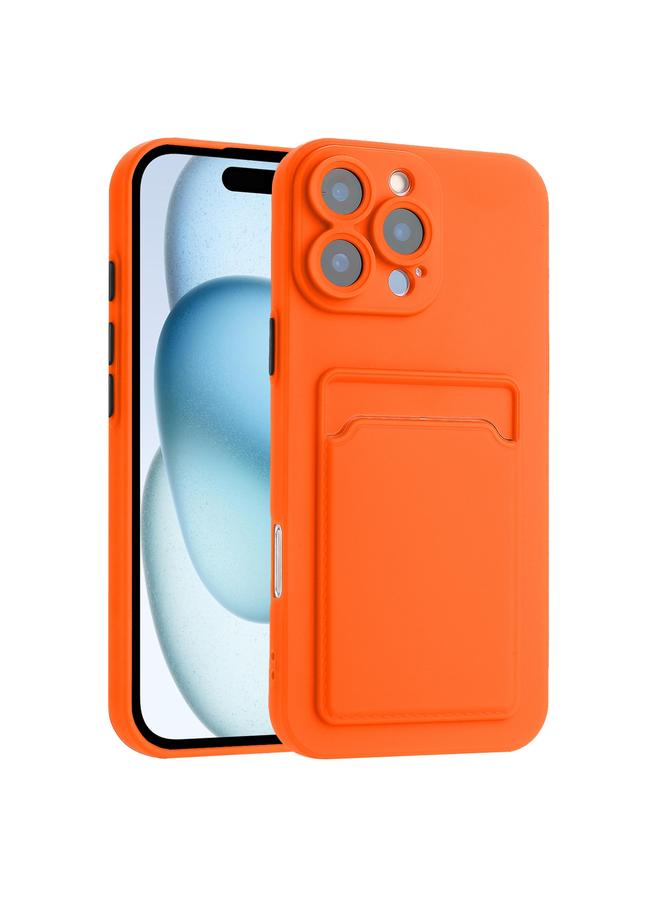S-TOP Case For iPhone 16 Pro Skin Feel Card Contrast Color Button TPU Phone Case - Image 1