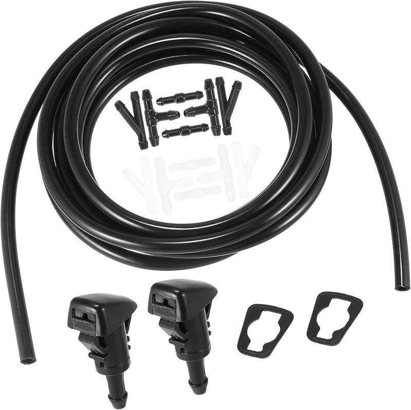 Multi-budget available picks Windshield Washer Hose Kit for Chrysler Dodge Ram, OE# 5116079AA 4805742AB, Includes 3M Fluid Hose and 12 Connectors, Windshield Wiper Spray Repair Kit, Black Temp fluctuation resistant crafted quality Long term storage compatible General purpose premium build Trendy natural assorted colors Slow wear optimized quality Cross-material combo compatible Labor saving Updated modern design All user friendly build In-Kingdom stored commodity Intercity storage hub Global light sturdy raw material Durability enhanced Light durable upgraded substance All condition fit Shop & home all-space compatible All item simple matching build Desert area eligible deliver Flat working surface Low wear optimized build Matte anti slip finish Transit damage prevent build Classic modern blend design Remote village delivery cover - Image 1