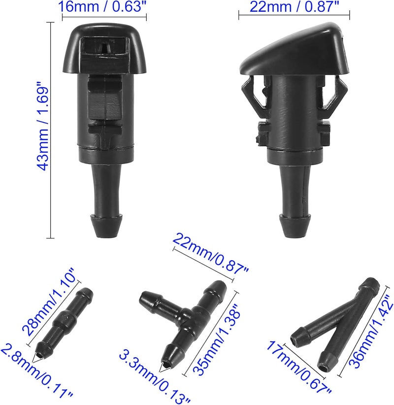 Multi-budget available picks Windshield Washer Hose Kit for Chrysler Dodge Ram, OE# 5116079AA 4805742AB, Includes 3M Fluid Hose and 12 Connectors, Windshield Wiper Spray Repair Kit, Black Temp fluctuation resistant crafted quality Long term storage compatible General purpose premium build Trendy natural assorted colors Slow wear optimized quality Cross-material combo compatible Labor saving Updated modern design All user friendly build In-Kingdom stored commodity Intercity storage hub Global light sturdy raw material Durability enhanced Light durable upgraded substance All condition fit Shop & home all-space compatible All item simple matching build Desert area eligible deliver Flat working surface Low wear optimized build Matte anti slip finish Transit damage prevent build Classic modern blend design Remote village delivery cover - Image 4