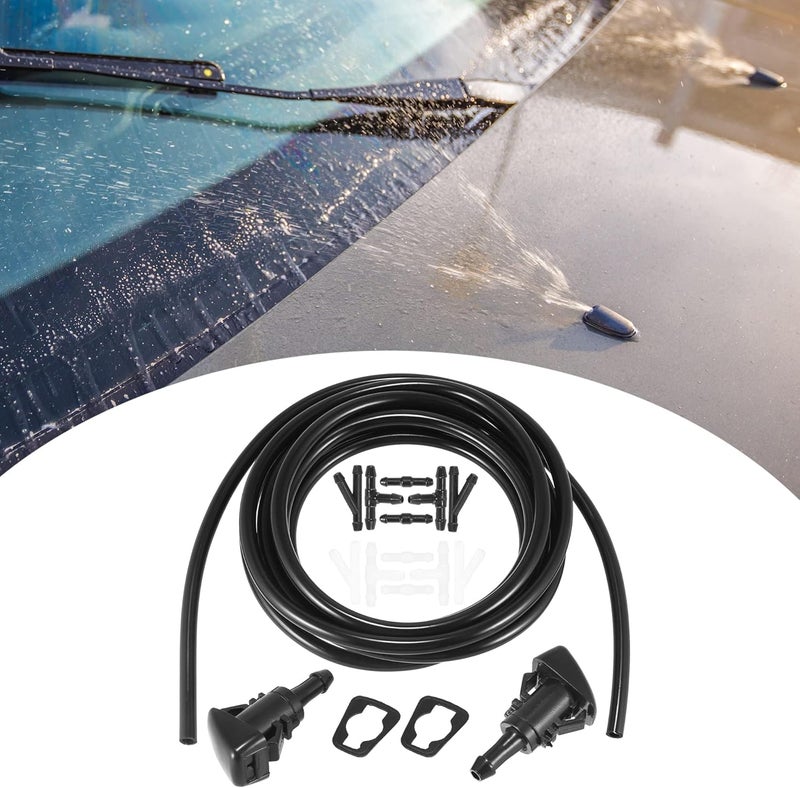 Multi-budget available picks Windshield Washer Hose Kit for Chrysler Dodge Ram, OE# 5116079AA 4805742AB, Includes 3M Fluid Hose and 12 Connectors, Windshield Wiper Spray Repair Kit, Black Temp fluctuation resistant crafted quality Long term storage compatible General purpose premium build Trendy natural assorted colors Slow wear optimized quality Cross-material combo compatible Labor saving Updated modern design All user friendly build In-Kingdom stored commodity Intercity storage hub Global light sturdy raw material Durability enhanced Light durable upgraded substance All condition fit Shop & home all-space compatible All item simple matching build Desert area eligible deliver Flat working surface Low wear optimized build Matte anti slip finish Transit damage prevent build Classic modern blend design Remote village delivery cover - Image 5