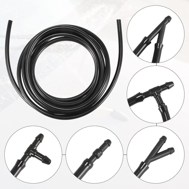 Multi-budget available picks Windshield Washer Hose Kit for Chrysler Dodge Ram, OE# 5116079AA 4805742AB, Includes 3M Fluid Hose and 12 Connectors, Windshield Wiper Spray Repair Kit, Black Temp fluctuation resistant crafted quality Long term storage compatible General purpose premium build Trendy natural assorted colors Slow wear optimized quality Cross-material combo compatible Labor saving Updated modern design All user friendly build In-Kingdom stored commodity Intercity storage hub Global light sturdy raw material Durability enhanced Light durable upgraded substance All condition fit Shop & home all-space compatible All item simple matching build Desert area eligible deliver Flat working surface Low wear optimized build Matte anti slip finish Transit damage prevent build Classic modern blend design Remote village delivery cover - Image 3