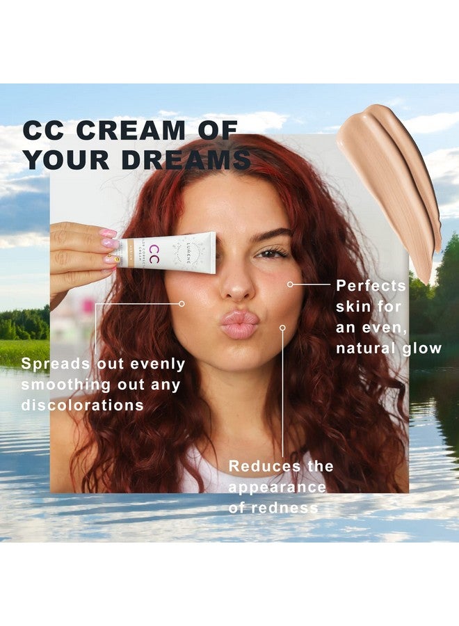 Lumene Color Correcting CC Cream - Lightweight Foundation - Medium Coverage - Redness Reducing Face Makeup for a Glowing Complexion - Vegan Formula + Suitable for All Skin Types - Medium (1 fl oz) - Image 5
