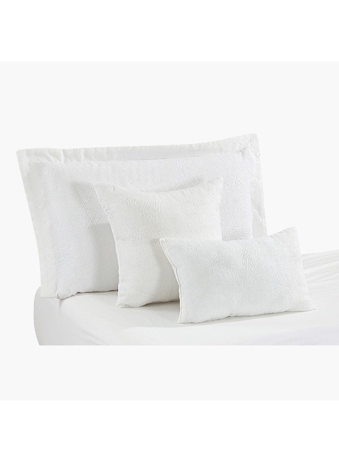 Home Box طقم لحاف كينج جاكار باللون الأبيض بنقشة بايزيلي للبالغين - Image 5