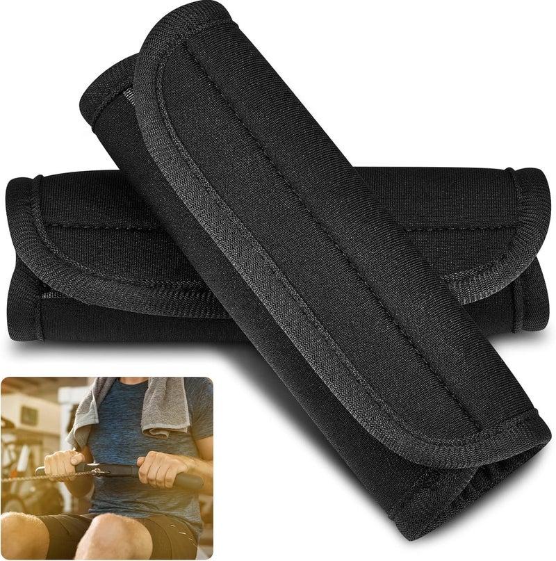 NIHSPRUHAY 4 Pcs Rower Handle Cover Rubber Handle Grips Rowing Machine Accessories for Indoor Fitness Equipment, 5.71 x 6.1 Inches, Black - Image 1