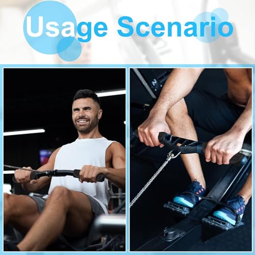 NIHSPRUHAY 4 Pcs Rower Handle Cover Rubber Handle Grips Rowing Machine Accessories for Indoor Fitness Equipment, 5.71 x 6.1 Inches, Black - Image 4
