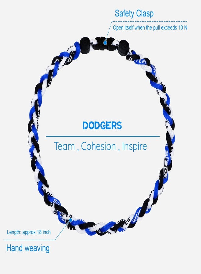 SUPBOMM Baseball Rope Necklaces, League Team Colors Braided Necklace, Baseball Team Gifts, One Size ( 18" ) - Image 2