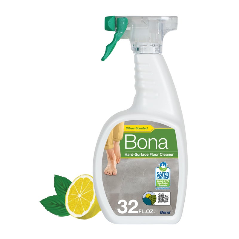 Bona Multi-Surface Floor Cleaner Spray - 32 fl oz - Lemon Mint Scent - Refillable - Residue-Free Floor Cleaning Solution for Stone, Tile, Laminate, and Vinyl Floors - Image 1