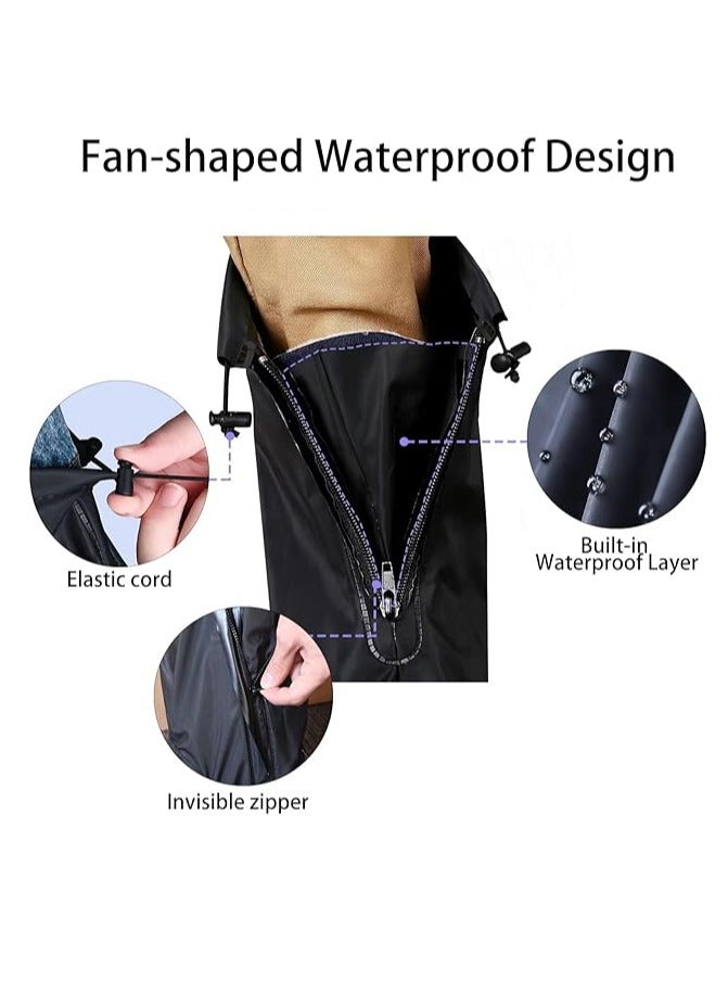 SYOSI Rain Shoes Cover, Waterproof Shoe Covers for Rain and Snow Boot Covers Waterproof Reusable Foldable Rain Shoes Cover Overshoes for Men/Women (XL) - Image 4