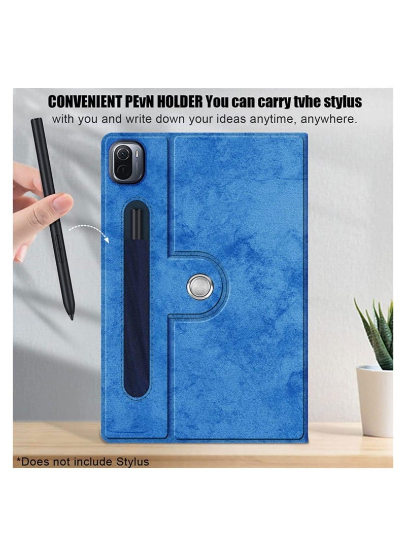 Case for Xiaomi Mi Pad 5 case,for Mi Pad 5 Pro Case, KASTWAVE Elastic Strap Pen Holder Stand Auto Sleep  Wake Up Function Cover PU Leather Tablet Cases for Xiaomi Mi Pad 5 Pro Case-Dark Blue - Image 2