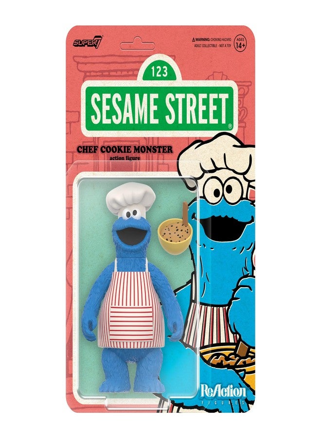 Super7 Sesame Street Reaction Figures Wave 04 - Chef Cookie Action Figure - Image 1