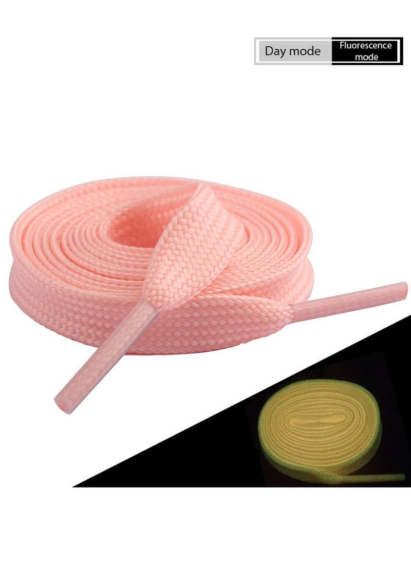 5 Pair Shoes Laces Luminous Decorative Upper Glow In The Dark Suitable For All Leisure Sports Thick Flat Unfold Size 100 X 0.8cm Five Colors