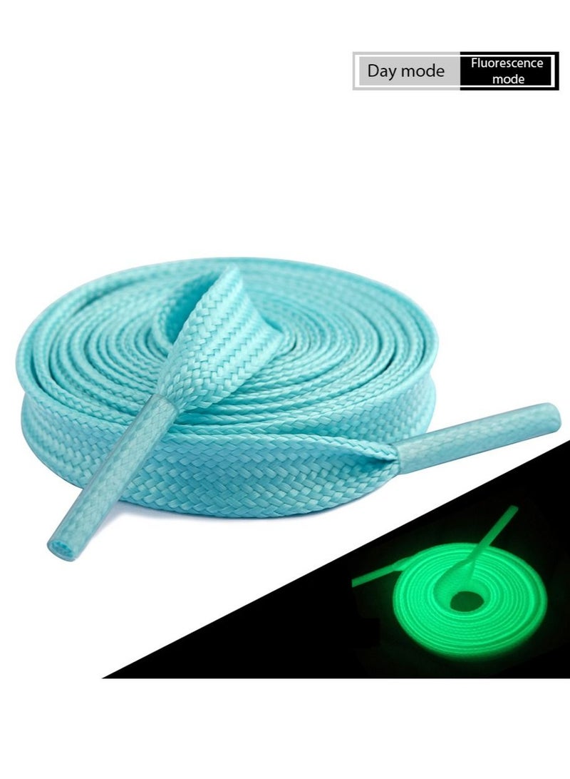 5 Pair Shoes Laces Luminous Decorative Upper Glow In The Dark Suitable For All Leisure Sports Thick Flat Unfold Size 100 X 0.8cm Five Colors
