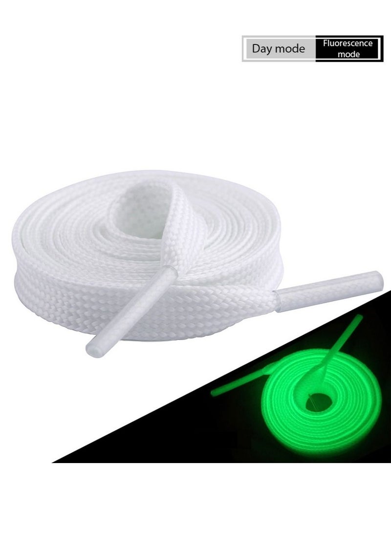 5 Pair Shoes Laces Luminous Decorative Upper Glow In The Dark Suitable For All Leisure Sports Thick Flat Unfold Size 100 X 0.8cm Five Colors