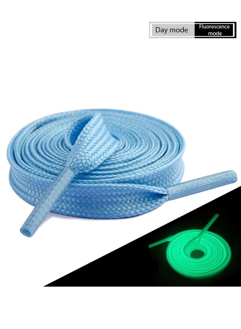 5 Pair Shoes Laces Luminous Decorative Upper Glow In The Dark Suitable For All Leisure Sports Thick Flat Unfold Size 100 X 0.8cm Five Colors