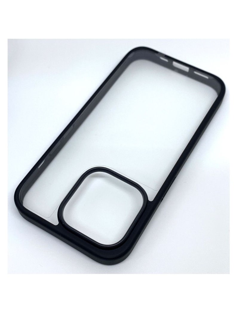 Protective Case Cover For iPhone 14 Pro Clear/Black - Image 3