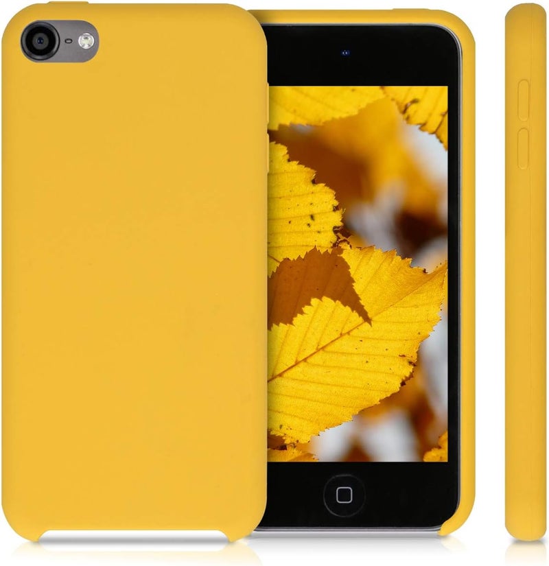 kwmobile TPU Silicone Case Compatible with Apple iPod Touch 6G / 7G (6th and 7th Generation) - Case Soft Flexible Protective Cover - Honey Yellow - Image 3