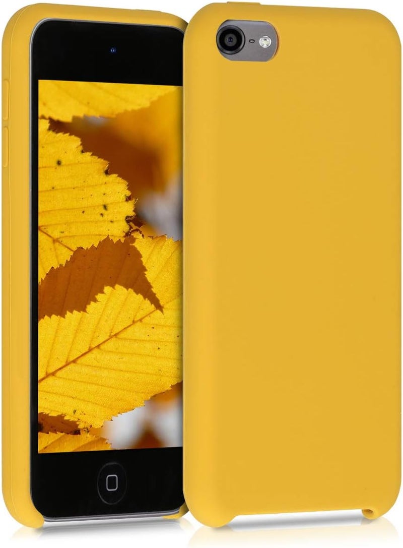 kwmobile TPU Silicone Case Compatible with Apple iPod Touch 6G / 7G (6th and 7th Generation) - Case Soft Flexible Protective Cover - Honey Yellow - Image 1