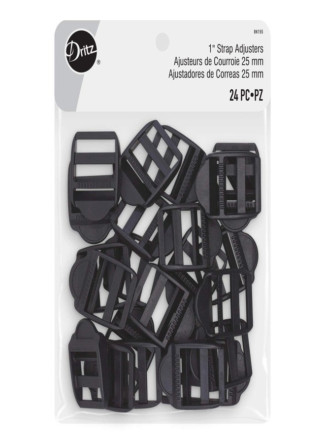Dritz BLK155 Strap Adjusters 1in Plastic Black Bag & Tote Accessories - Image 1