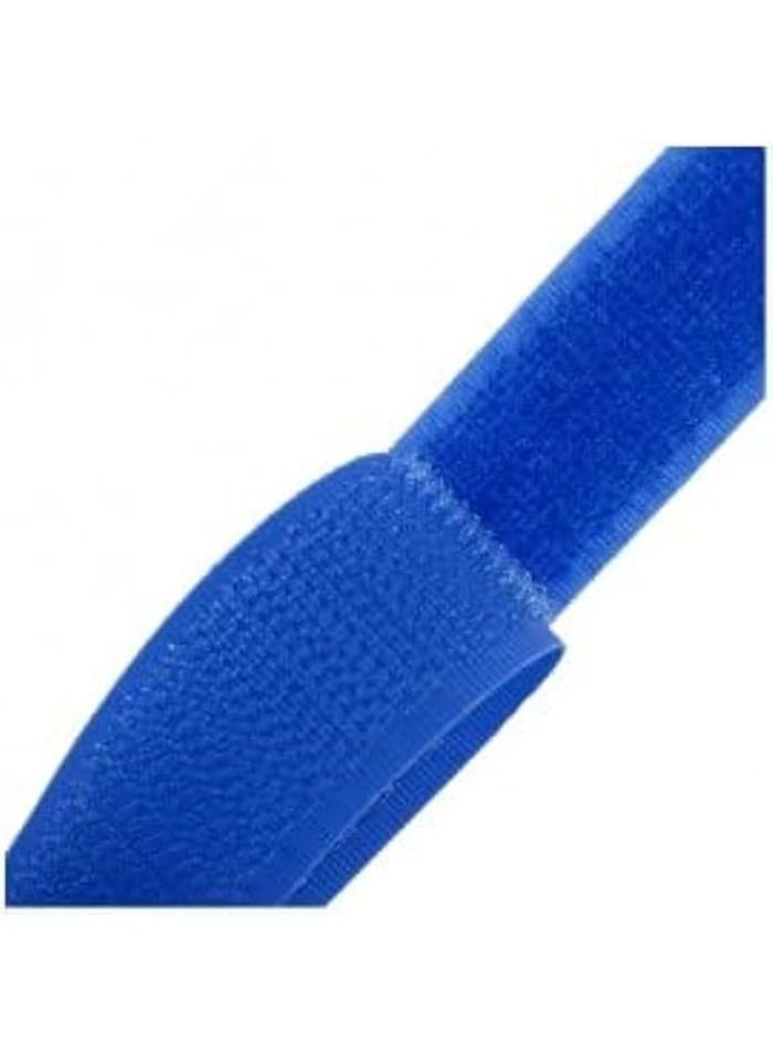 Generic Colored Nylon Scotch Velcro Hook and Loop Tape Without Glue Magic Tape for Sew on Belts Accessories (Blue)  - Image 1