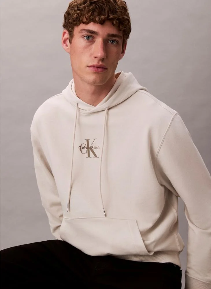 Calvin Klein Jeans Cotton Terry Monogram Hoodie