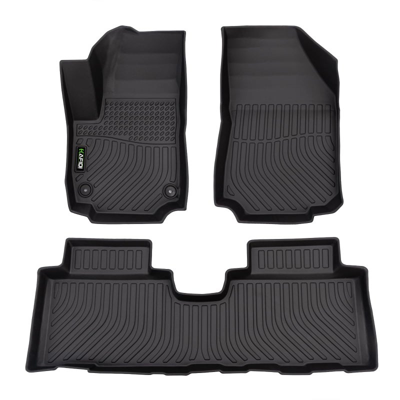 HAFIDI Floor Mats Custom for GMC Terrain 20182024 Chevrolet Equinox 20182024 All Weather Protection TPE Heavy Duty NonSlip Automotive Floor Liners Fits Front 2nd Row Full Set Accessories Black - Image 3