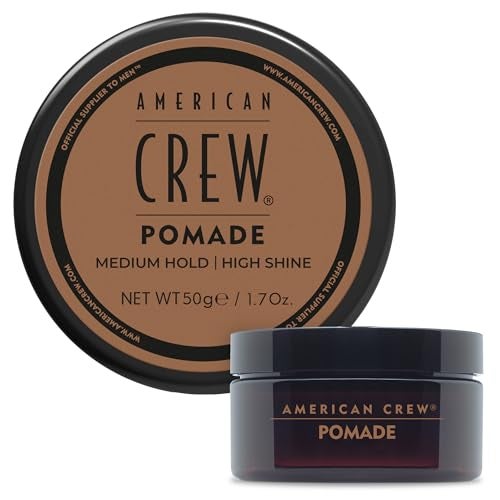 AMERICAN CREW أمريكان كرو مانيز هير بوميد، مثل جيل تصفيف الشعر مع تثبيت متوسط ولمعان عالي، حجم السفر، 1.7 أوقية - Image 1