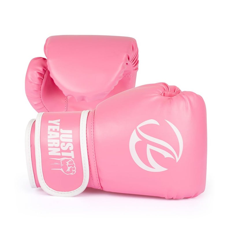 JUST YEARN Kids Boxing Gloves Age 3-9 Years - High Density Sponge Foam Training Gloves for Kickboxing, Sparring & Fitness | Adjustable Wrist Wrap (6OZ) | Boys & Girls Unisex (Pink, 6OZ) - Image 3