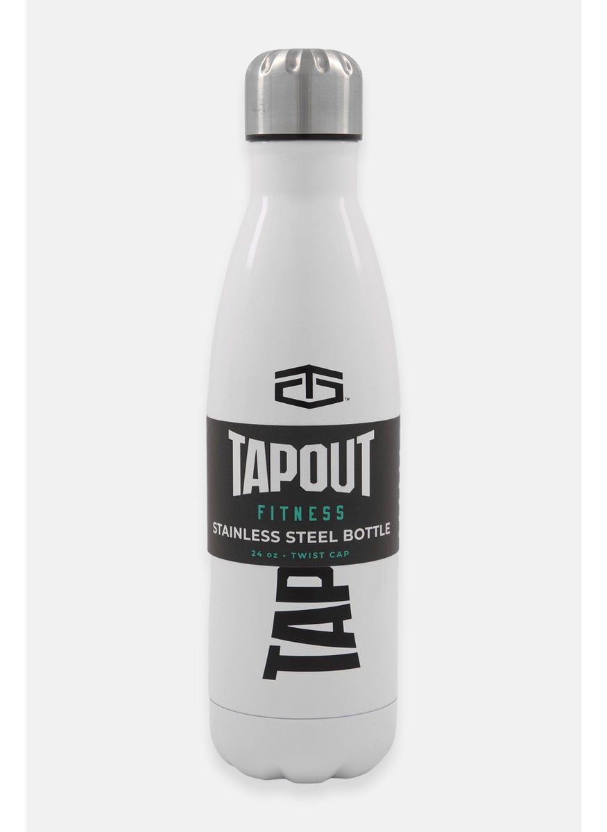 TapouT Stainless Steel Water Bottle, White  - Image 1