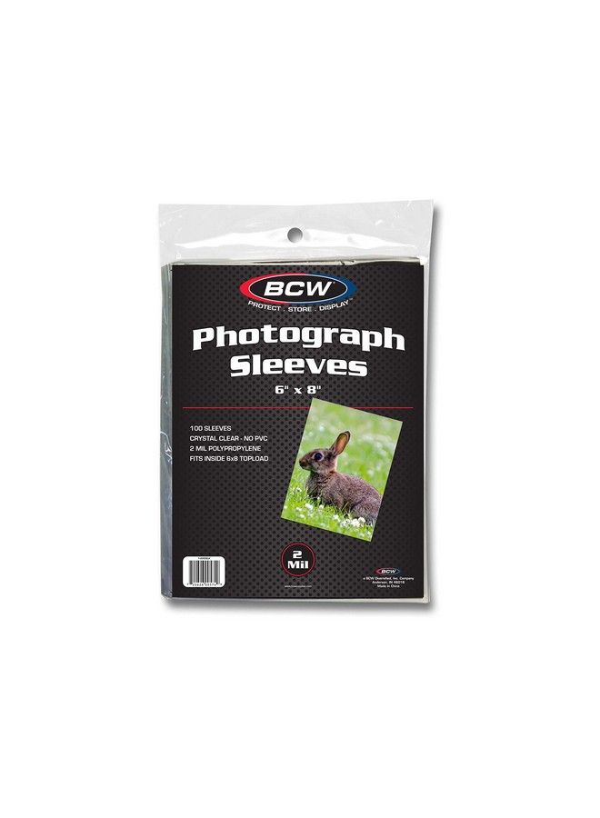BCW Pack Of 100 Bcw 6X8 Photo Sleeves - Image 1