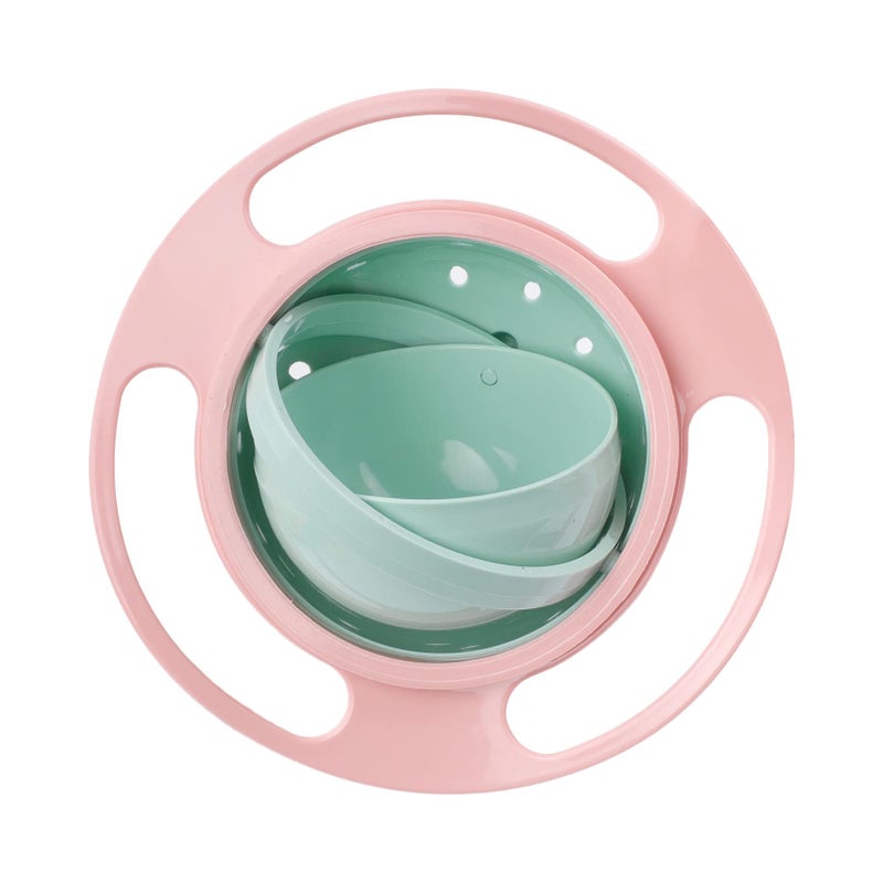 Song Qing Magic Gyro Bowl 360 Degree Rotate SpillProof Bowls with Lid Plastic Creative Dishes Practice Feeding Bowls