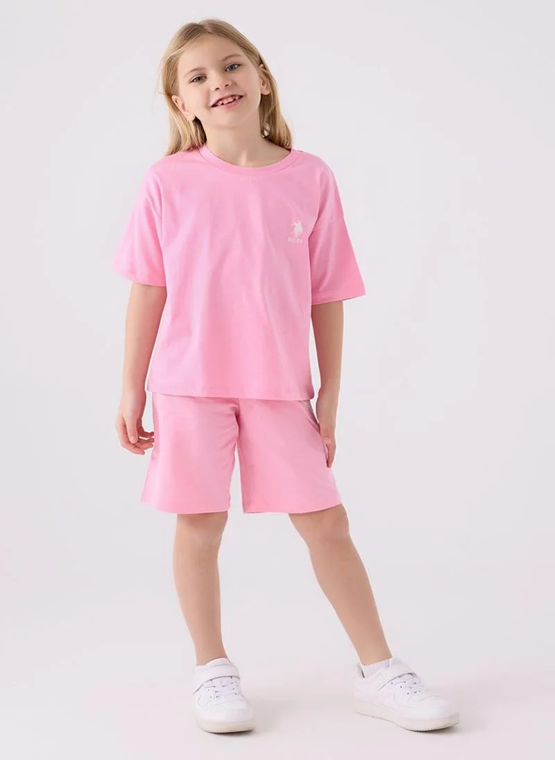 U.S. Polo Assn. U.S. Polo Assn. Girls Pink Bermuda Set