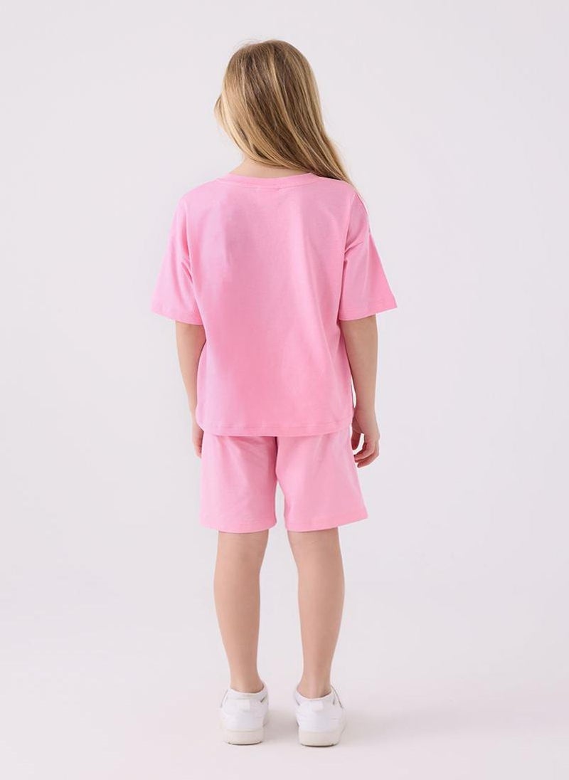 U.S. Polo Assn. U.S. Polo Assn. Girls Pink Bermuda Set - Image 5