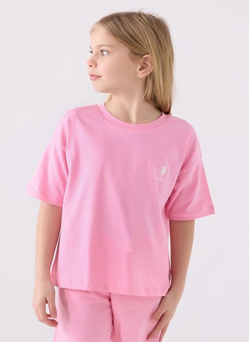 U.S. Polo Assn. U.S. Polo Assn. Girls Pink Bermuda Set