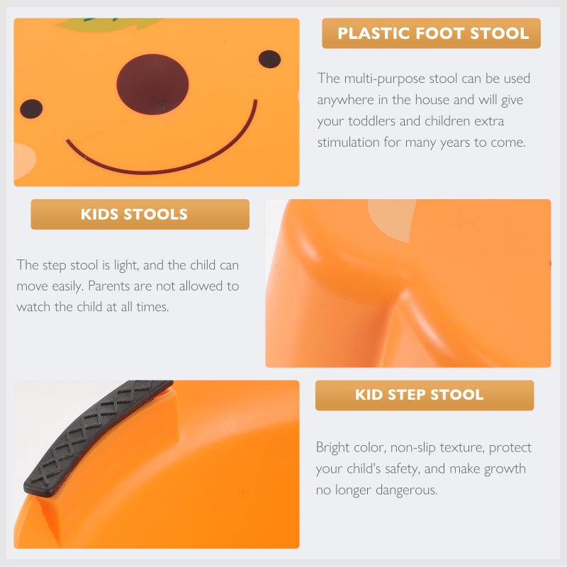 2pcs Anti-Skid Step Stool Kids Bathroom Stool Cartoon Step Stool Foot Stool - Image 4