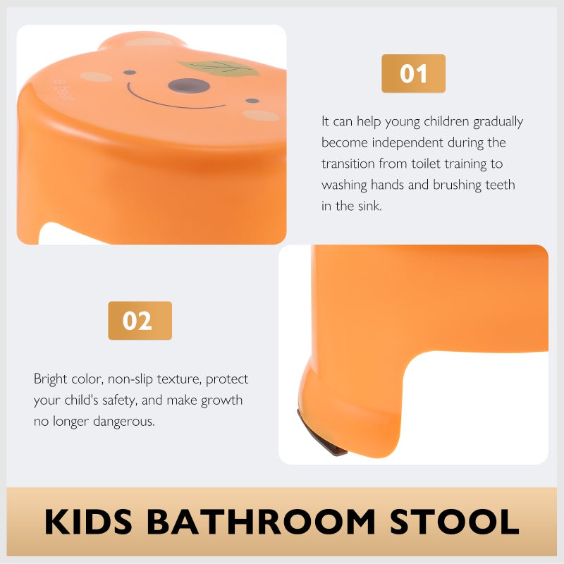 2pcs Anti-Skid Step Stool Kids Bathroom Stool Cartoon Step Stool Foot Stool - Image 5