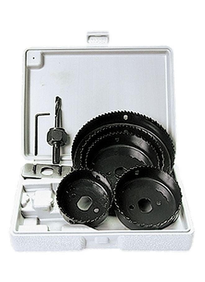 NIBEMINENT Ring Wood Saw With Case Set Black/Silver 