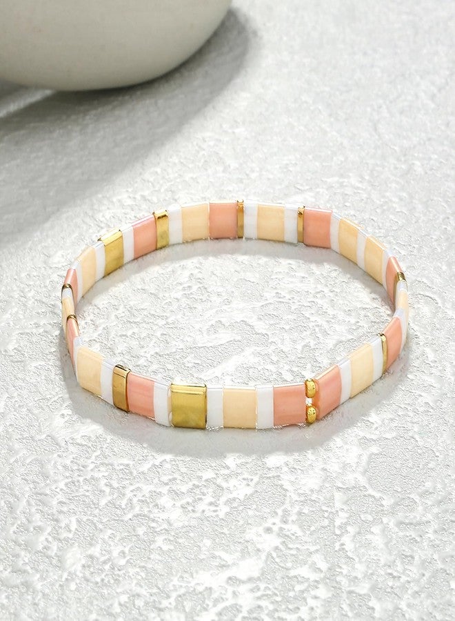 KELITCH Stretch Bracelets Miyuki Tila Beads Bracelets Colorful Friendship Bracelets for Women (12B) - Image 4