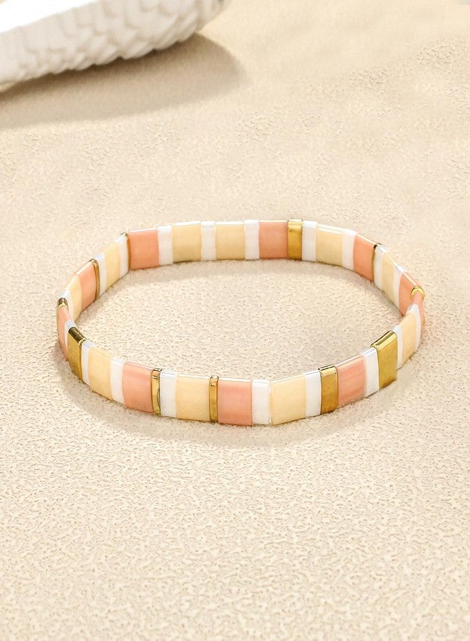 KELITCH Stretch Bracelets Miyuki Tila Beads Bracelets Colorful Friendship Bracelets for Women (12B) - Image 3