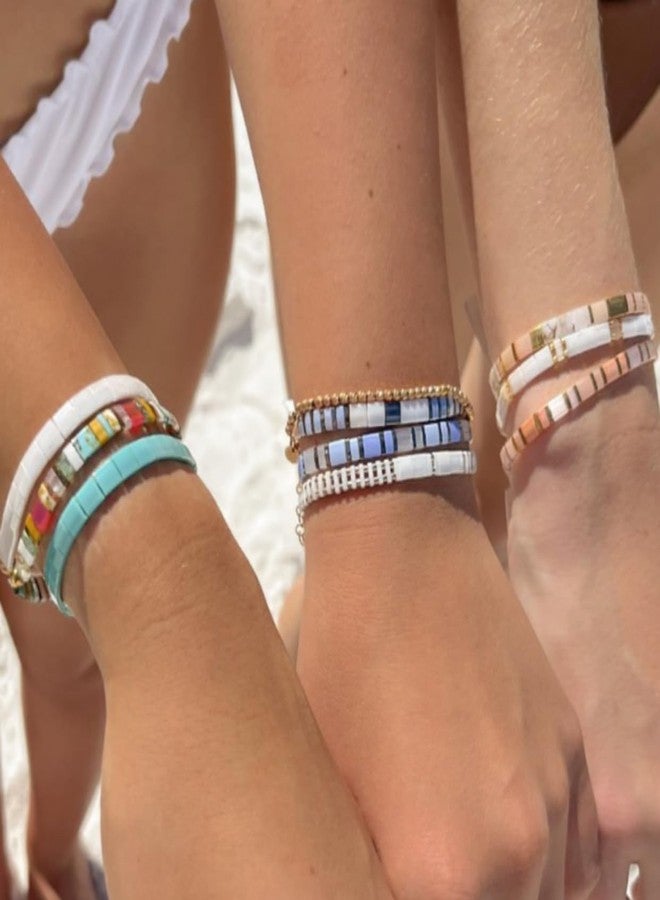 KELITCH Stretch Bracelets Miyuki Tila Beads Bracelets Colorful Friendship Bracelets for Women (12B) - Image 2