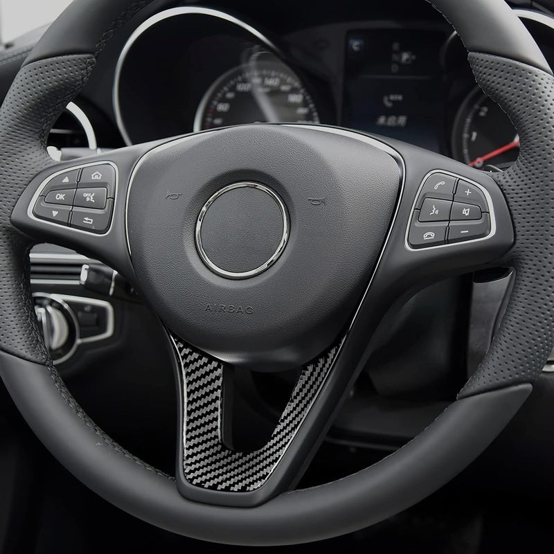 JUPIZEUS Carbon Fiber Steering Wheel Sticker for Mercedes Benz - Image 4