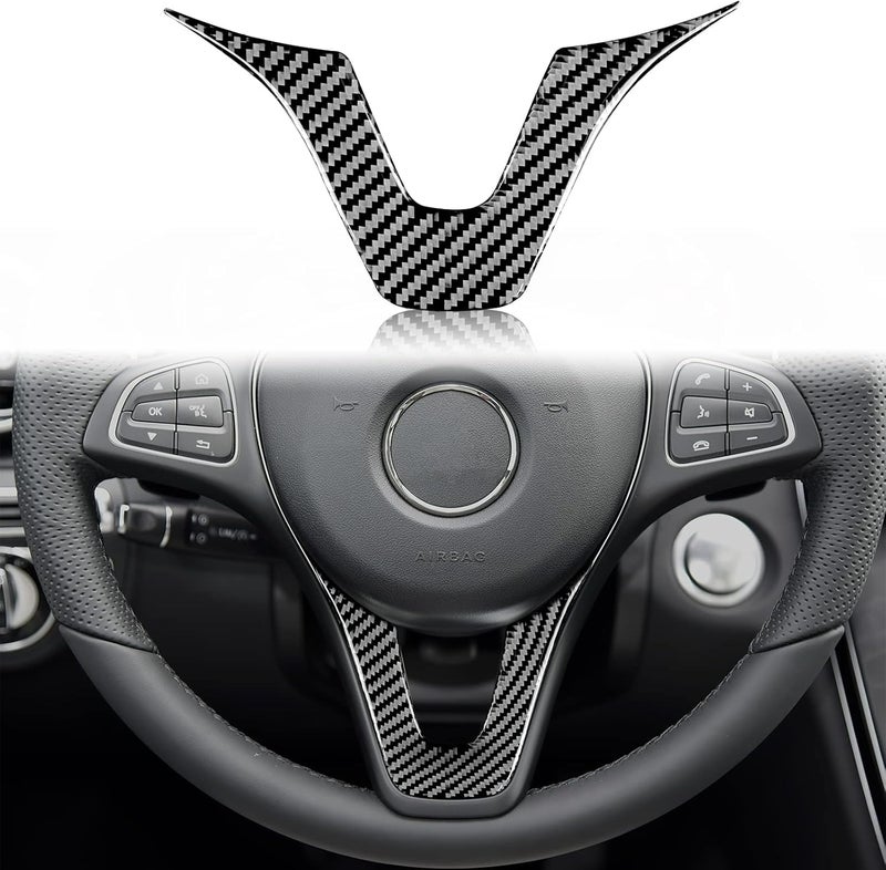JUPIZEUS Carbon Fiber Steering Wheel Sticker for Mercedes Benz - Image 1