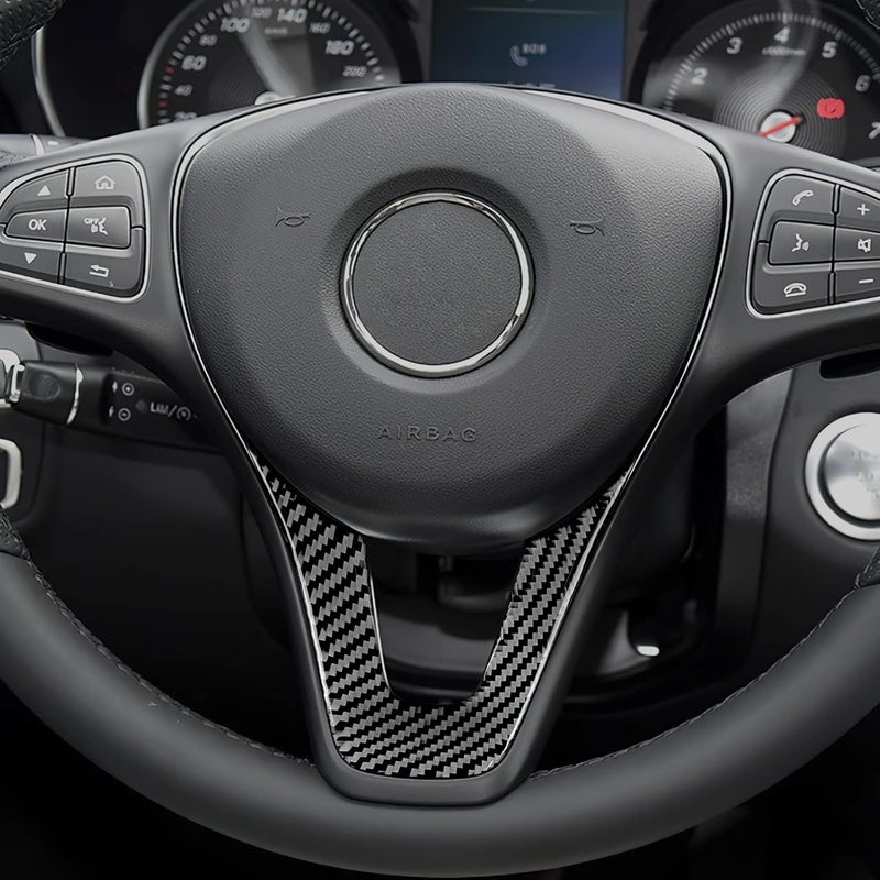 JUPIZEUS Carbon Fiber Steering Wheel Sticker for Mercedes Benz - Image 3