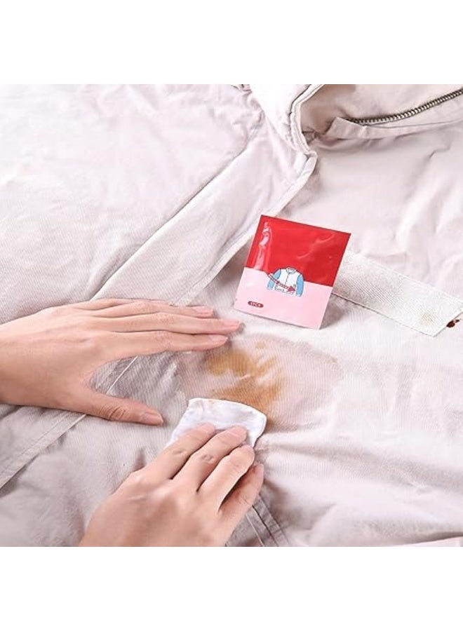 Emergency Stain Remover Wipes Lavender Scent 40 Individually Wrapped Wet Wipes Instant Cleaning for Coffee Oil Ink Stains Safe for Fabrics Shoes Portable Travel Work Emergency Cleaning Wipes - Image 2